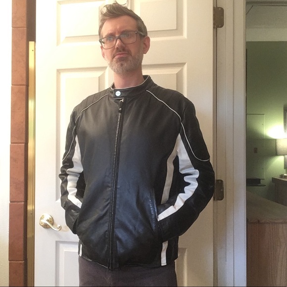 Wilson’s Leather Motorcycle Jacket Men’s medium - Picture 3 of 9